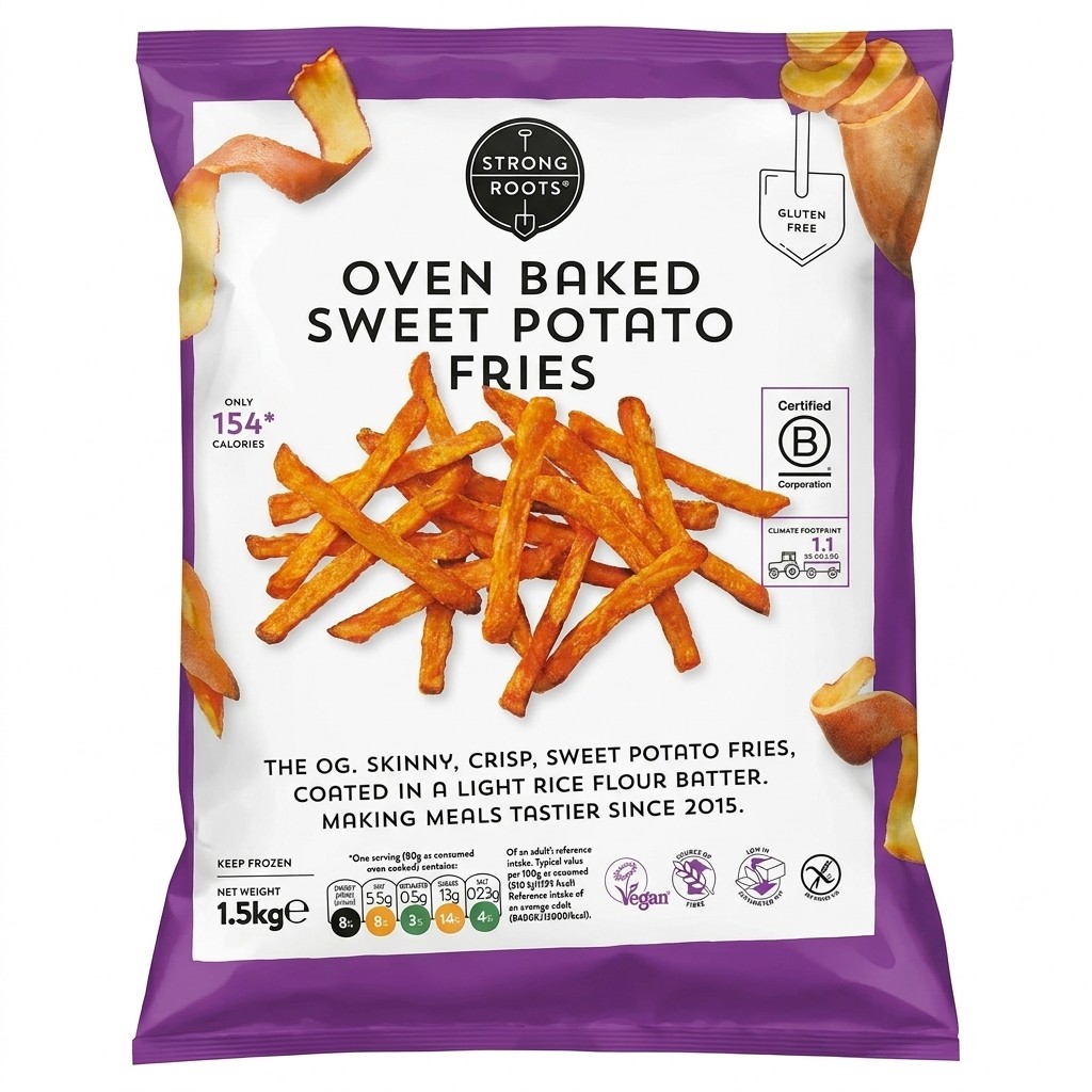Strong Roots Oven Baked Sweet Potato Fries 1.5kg