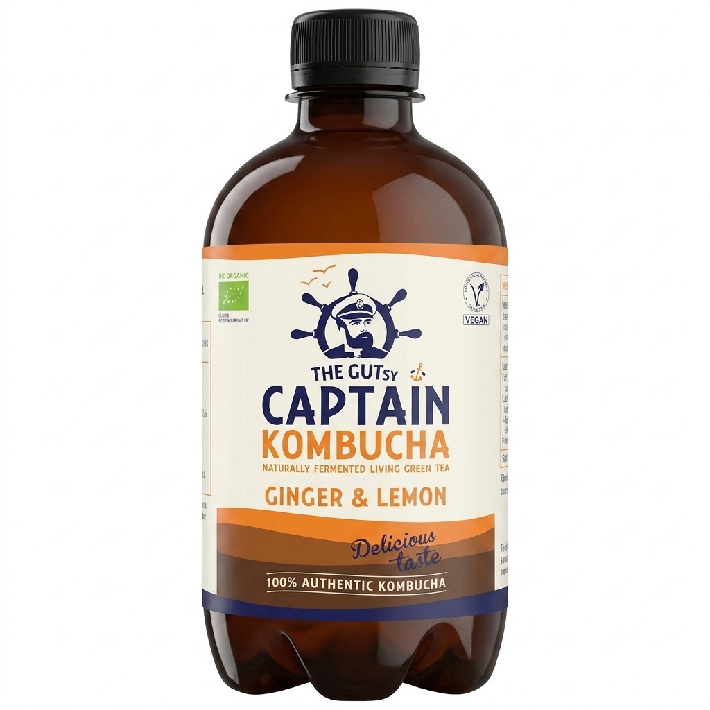Ginger & Lemon Kombucha 1l The GUTsy Captain