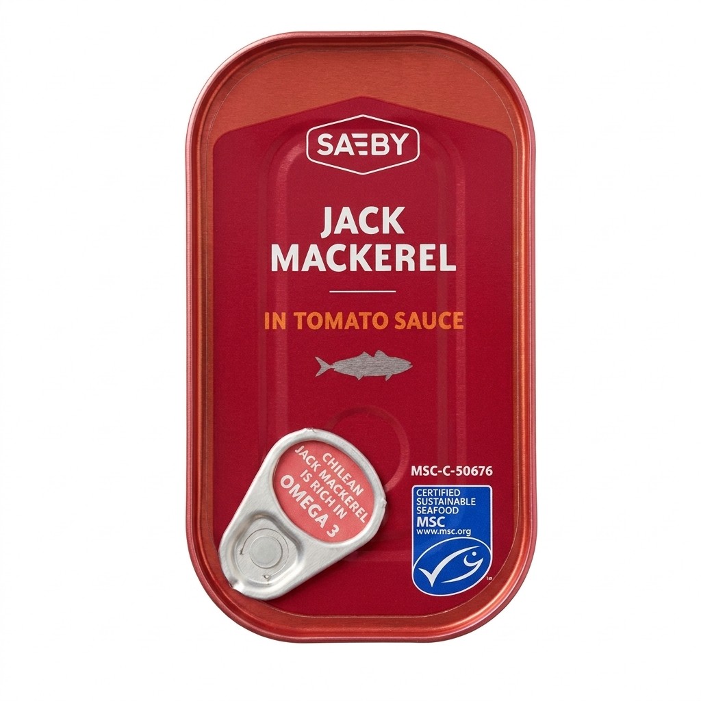 Saeby Jack Mackerel in Tomato Sauce 125g