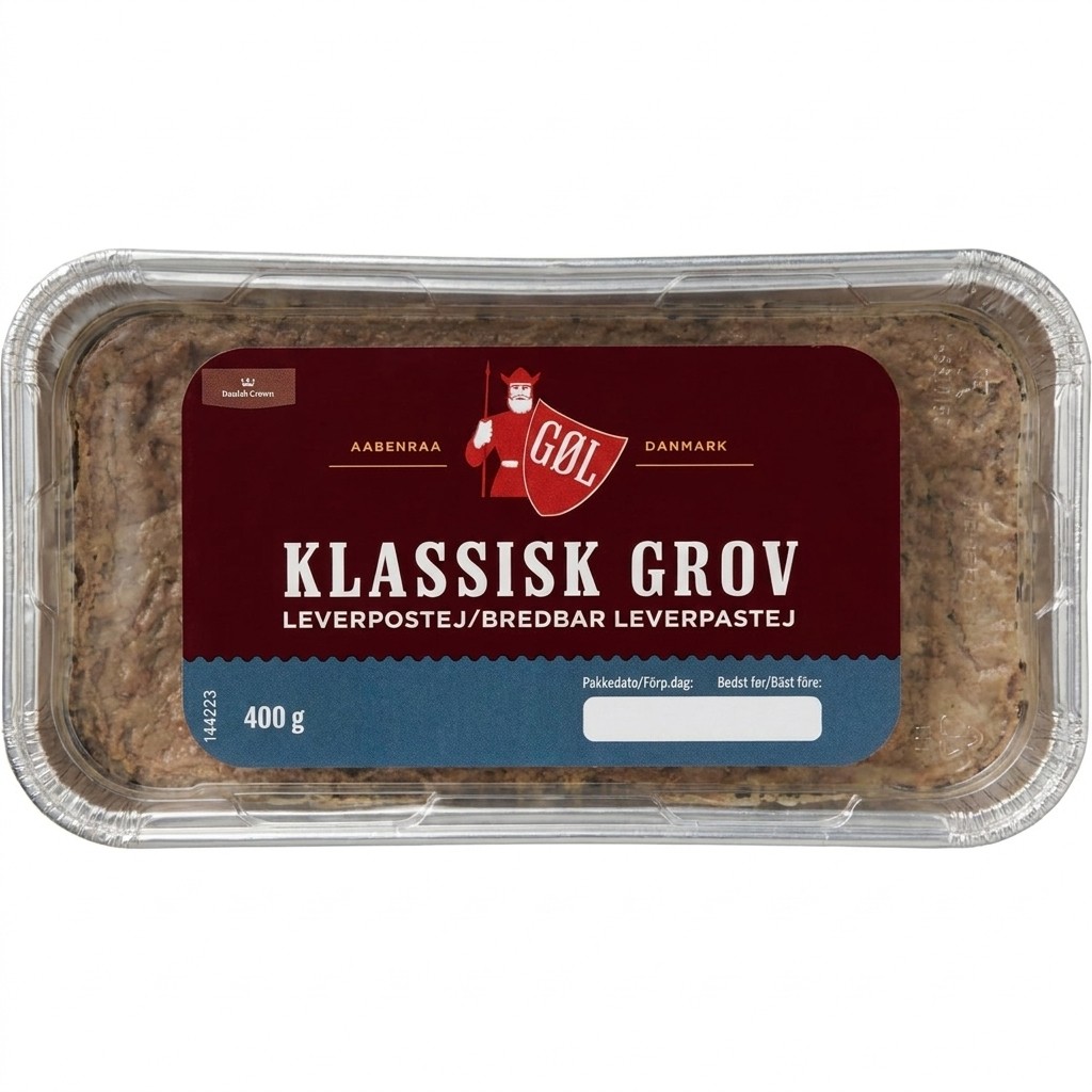 Klassisk grov leverpostei 400g GØL