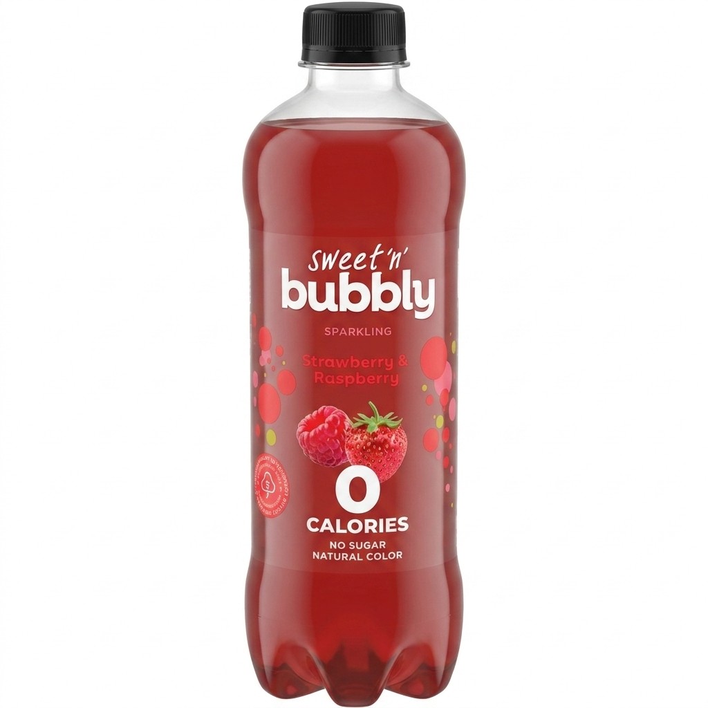 Sweet'n Bubbly Strawberry & Raspberry 500ml