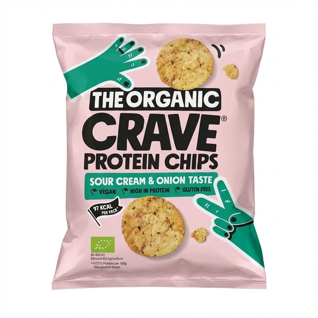 Protein Chips Sour Cream & Onion 23g The Organic Crave