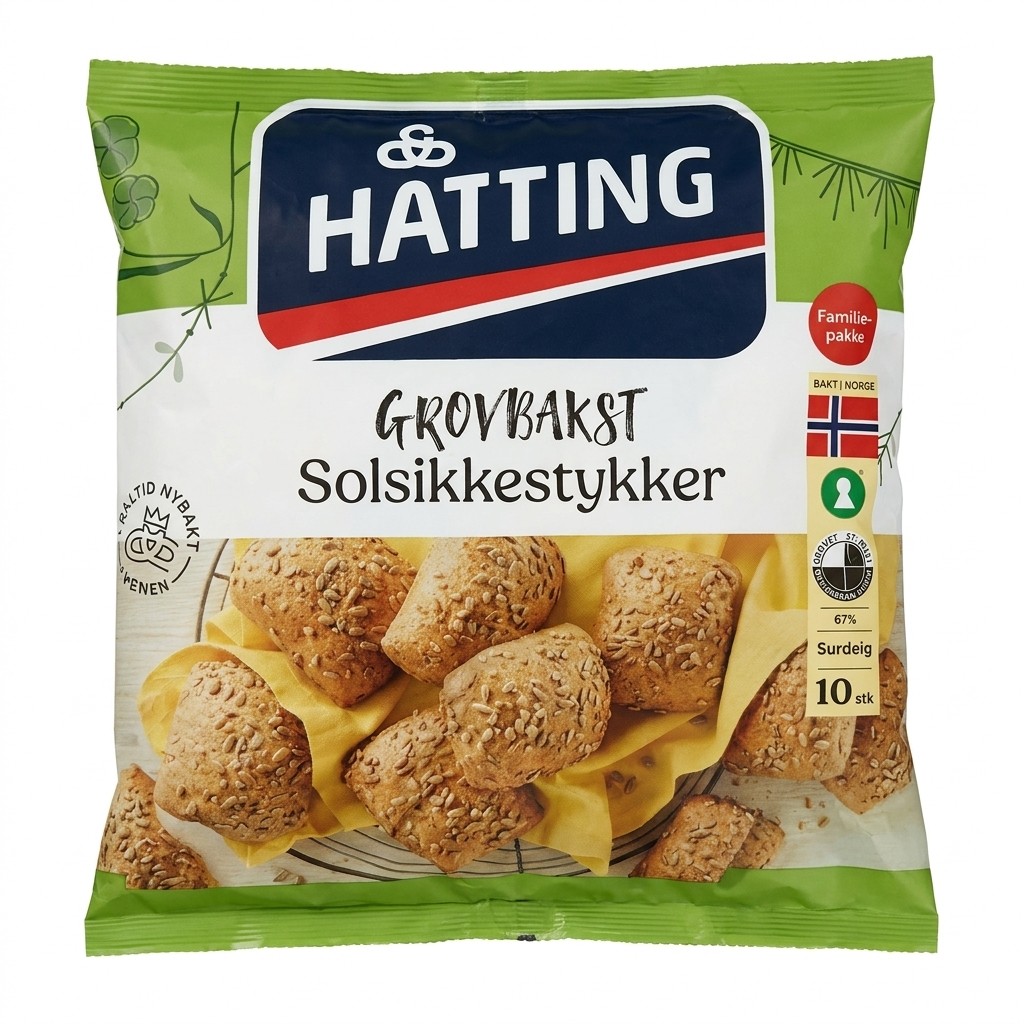 Grovbakst Solsikkestykker 700g Hatting