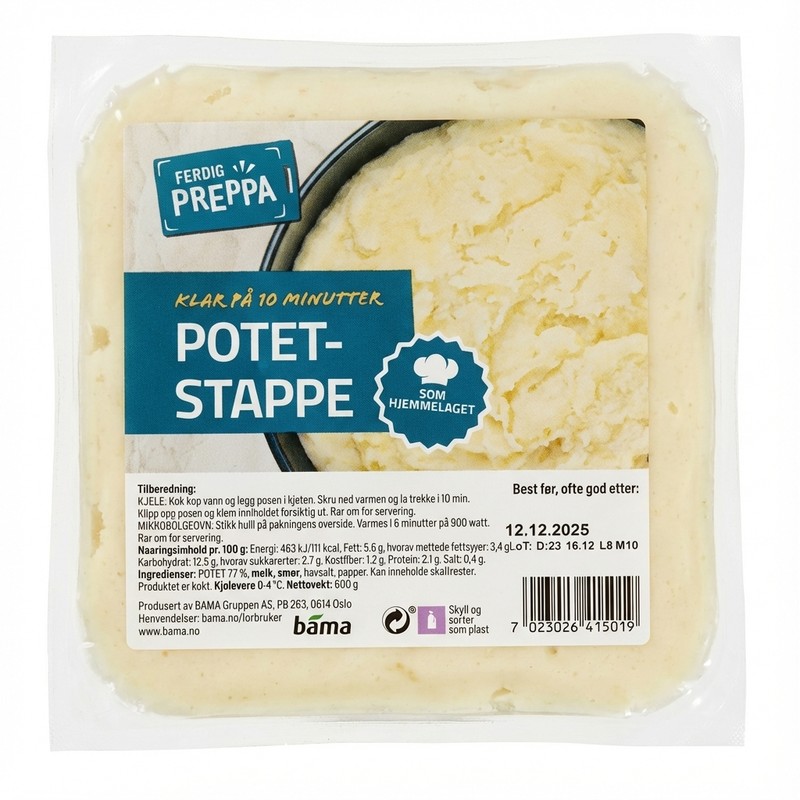 Potetstappe 600g Ferdig Preppa