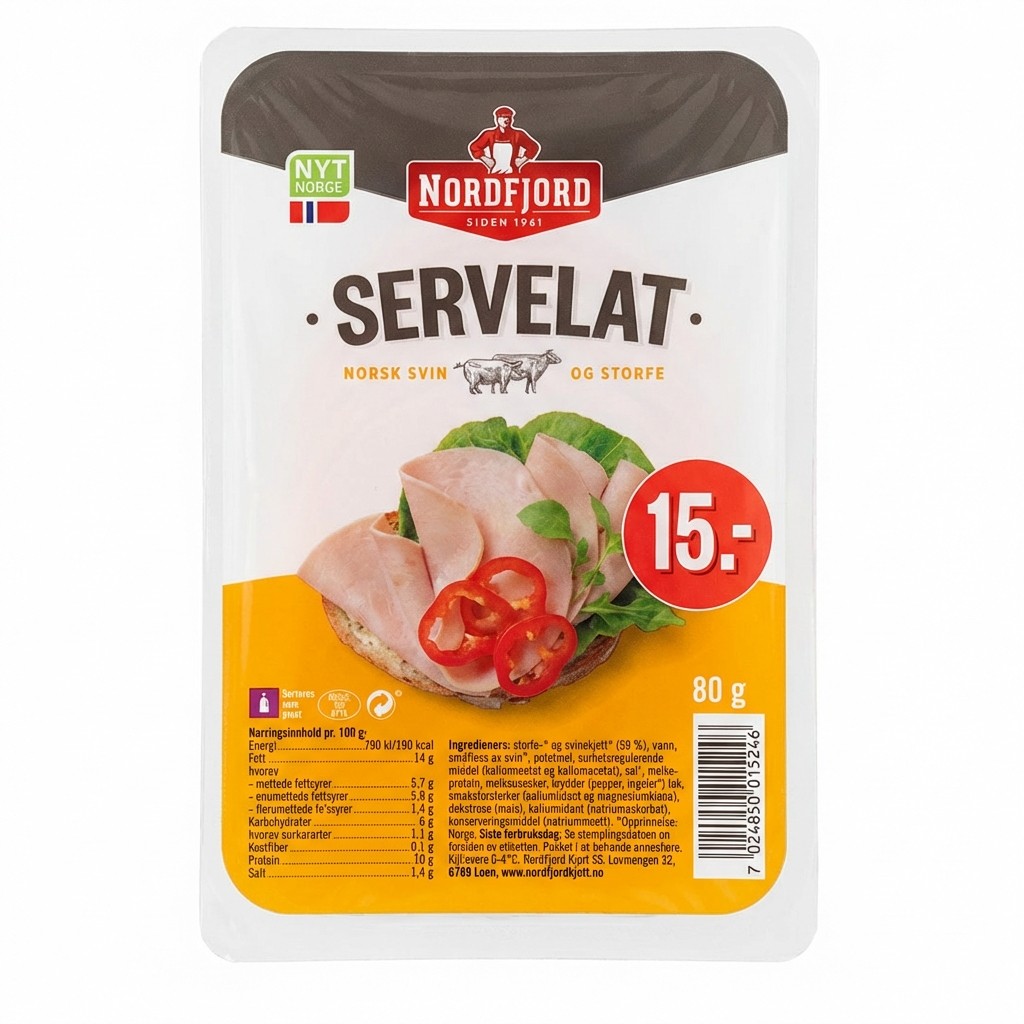 Servelat 80g Nordfjord