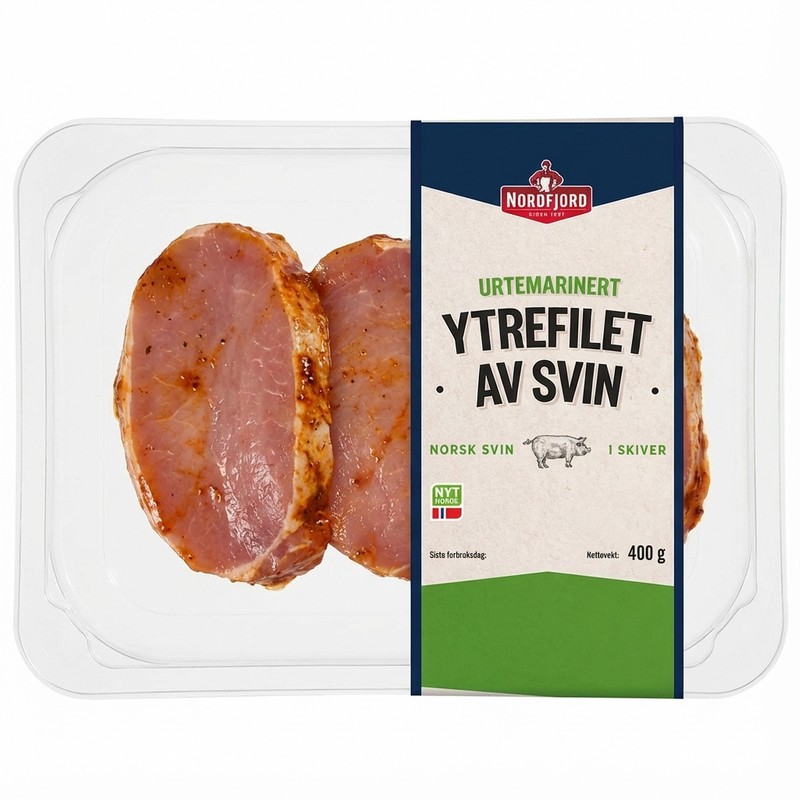 Urtemarinert Ytrefilet av Svin 400g Nordfjord