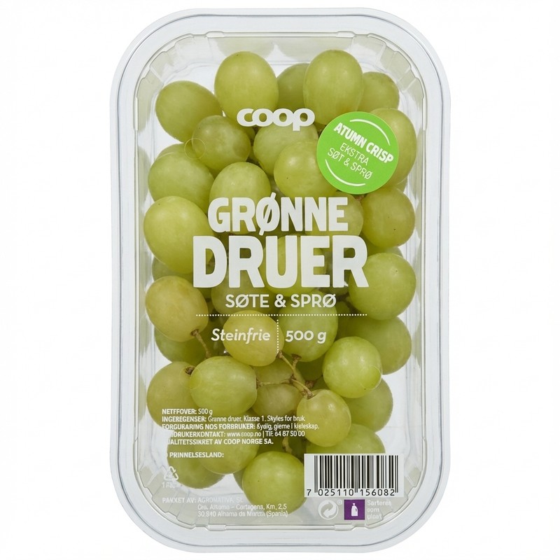 Grønne druer 500g Coop