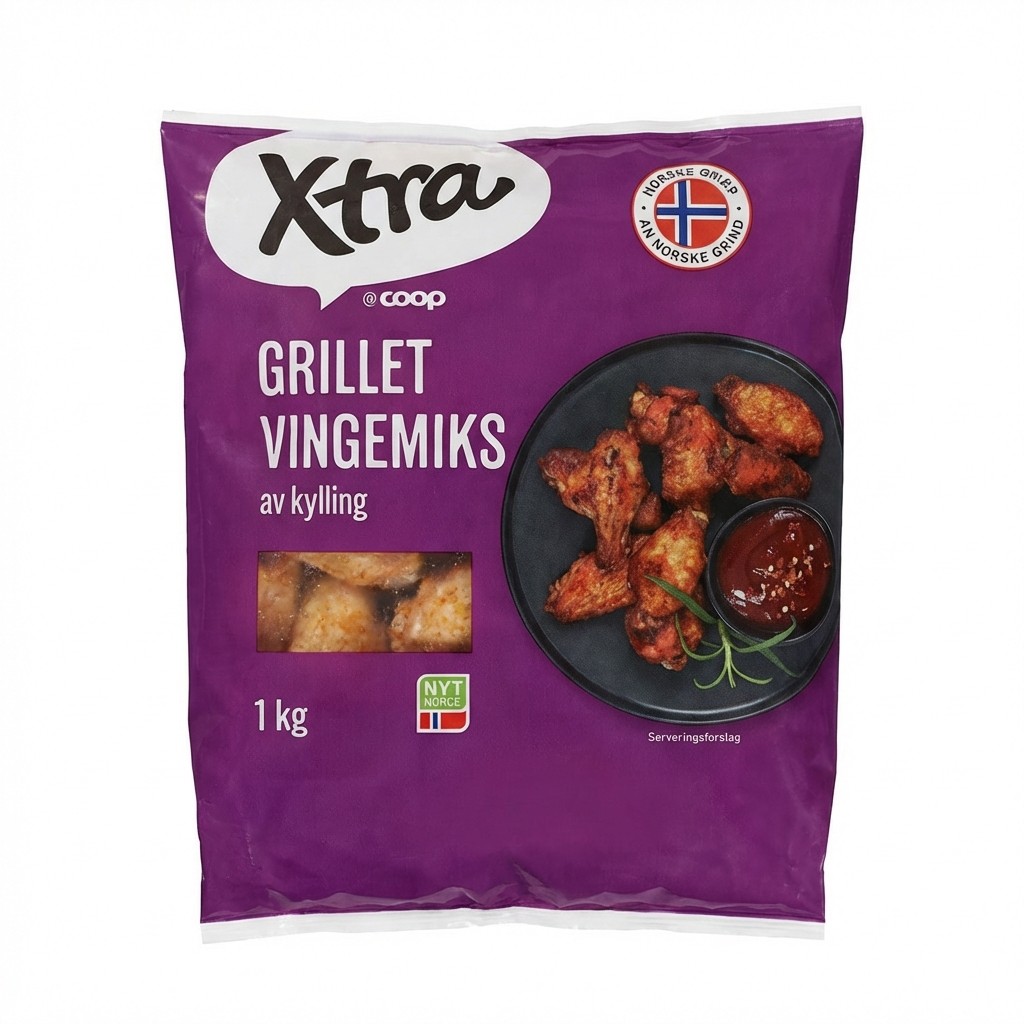 Grillet Vingemiks av Kylling 1kg Xtra