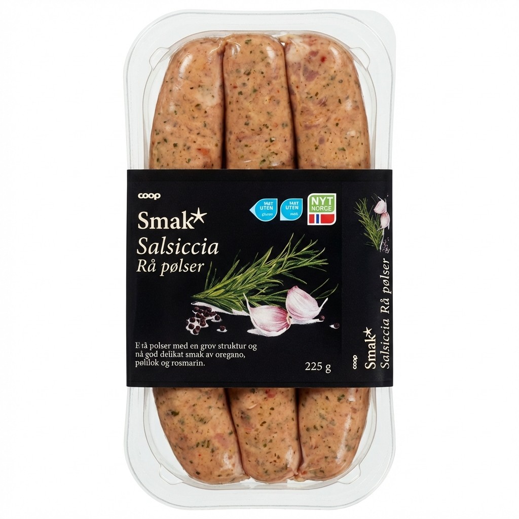 Salsiccia Rå pølser 225g Coop