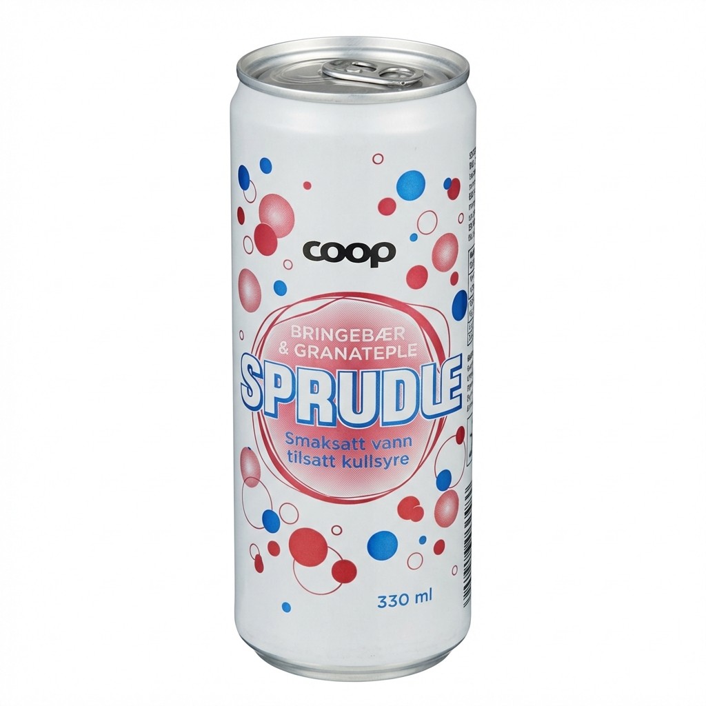 Sprudle Bringebær & Granateple 330ml Coop