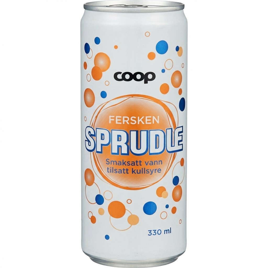 Fersken Sprudle 330ml Coop