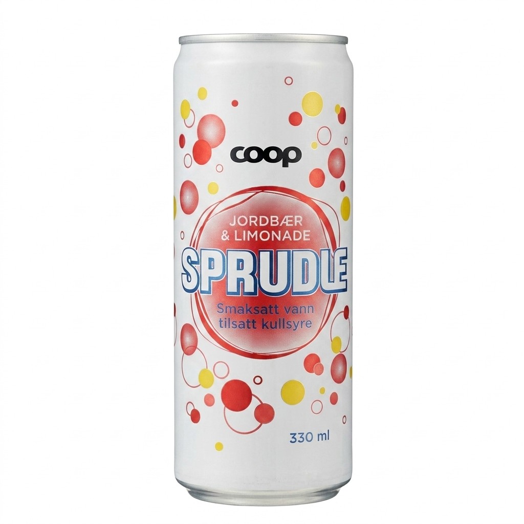 Sprudle Jordbær & Limonade 330ml Coop