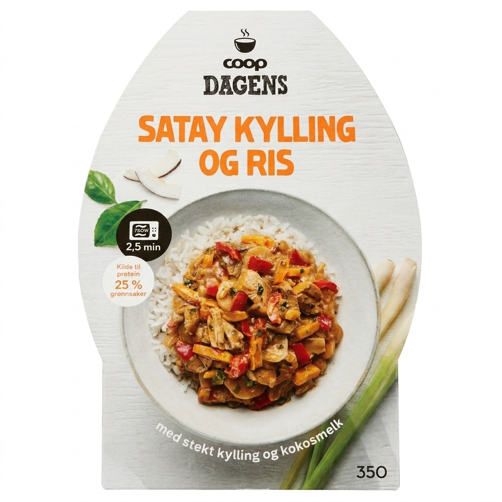 Satay Kylling og Ris 350g Coop Dagens