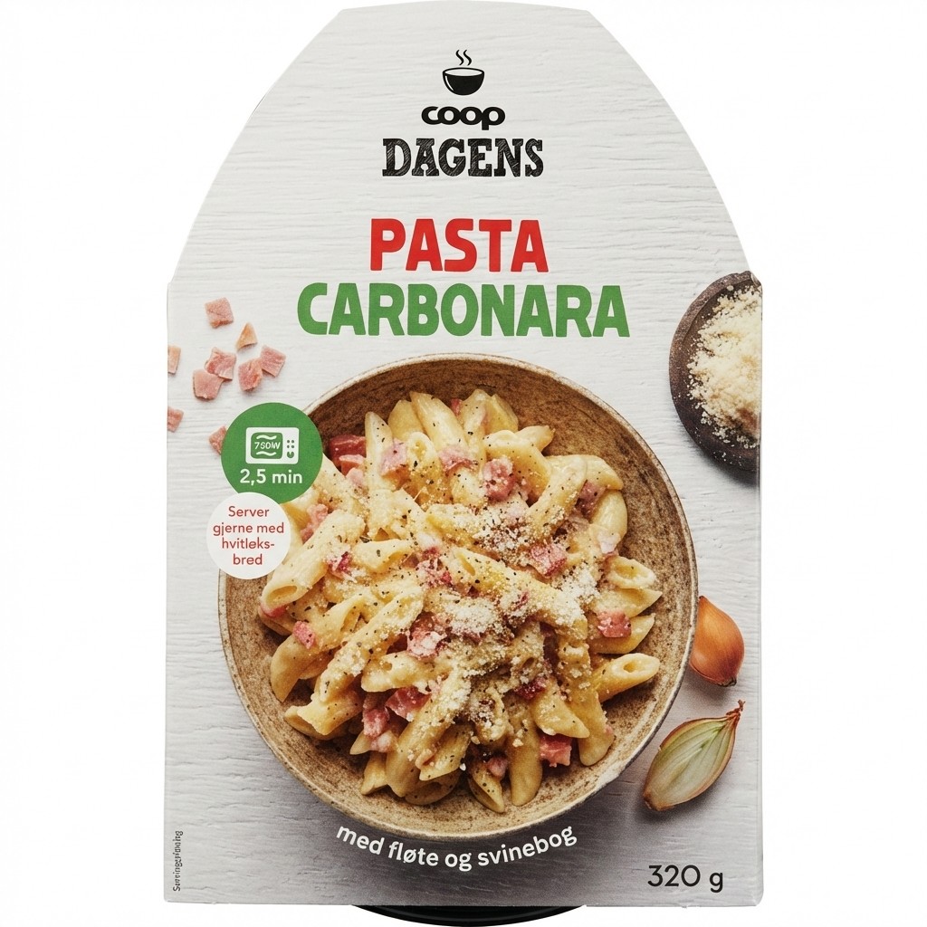 Pasta Carbonara 320g Coop Dagens