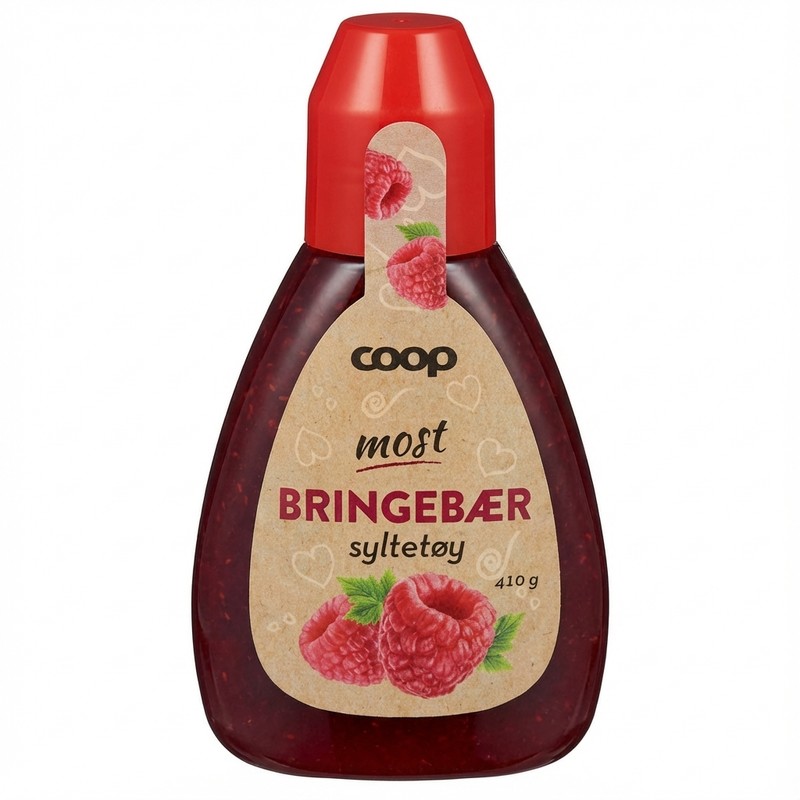 Most bringebærsyltetøy 410g Coop