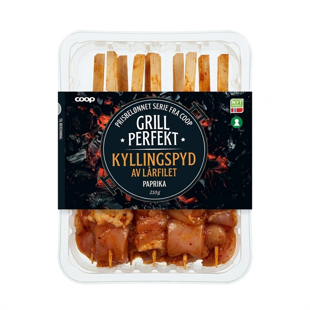 Kyllingspyd av lårfilet paprika 440g Grill Perfekt