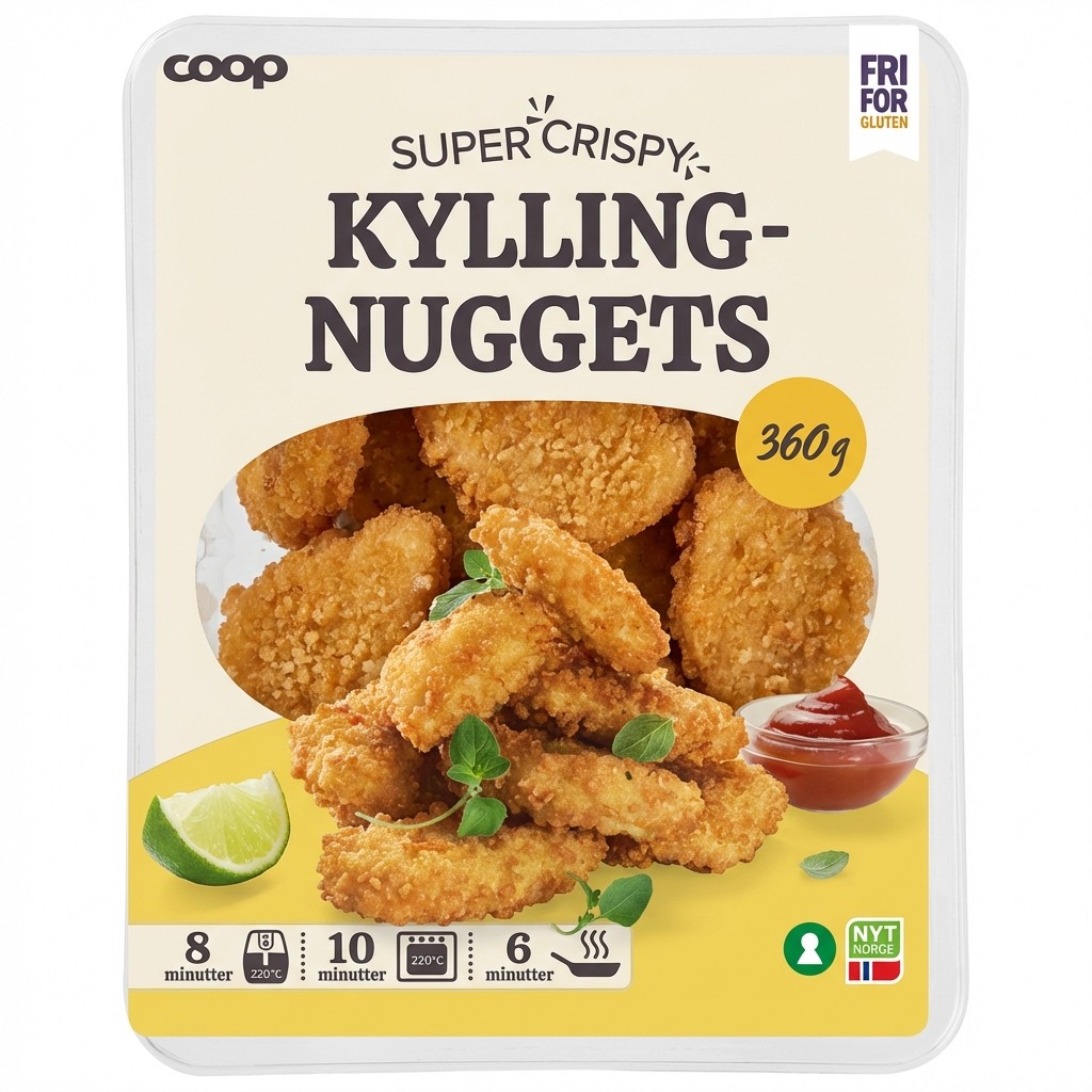 Super Crispy Kyllingnuggets 360g Coop