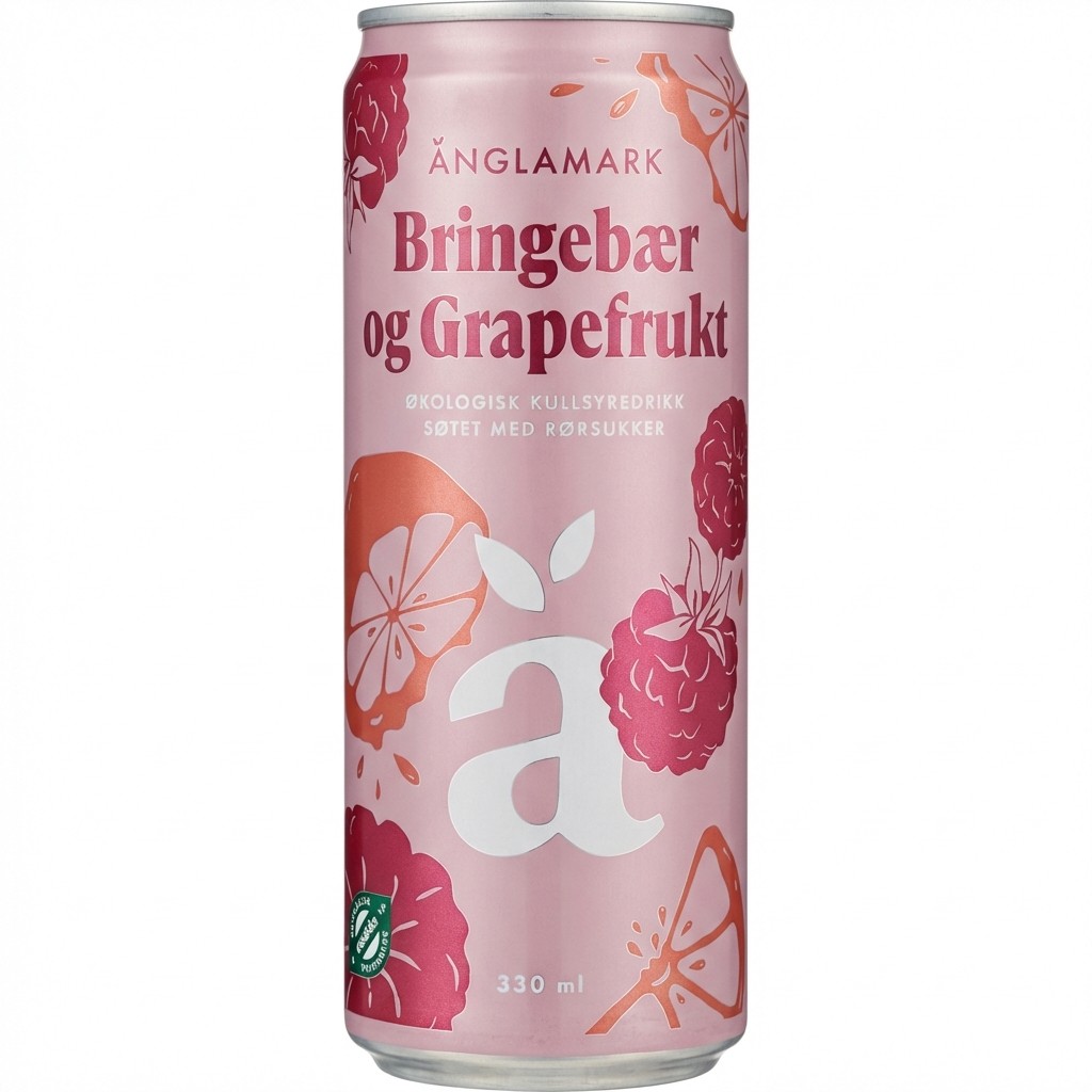 Bringebær og Grapefrukt 330ml Änglamark