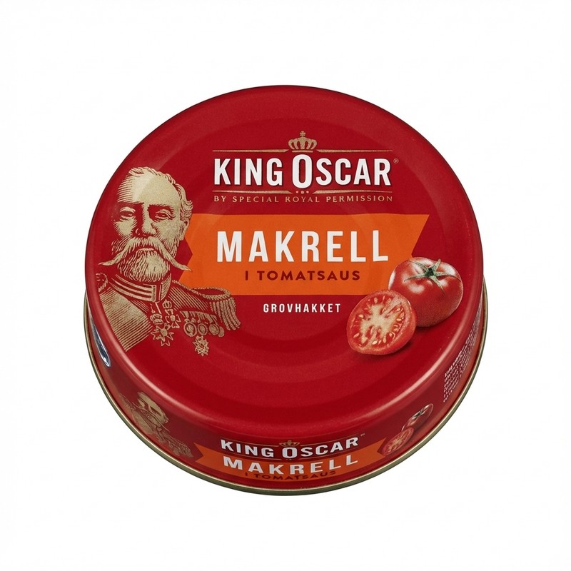 Makrell i tomatsaus King Oscar