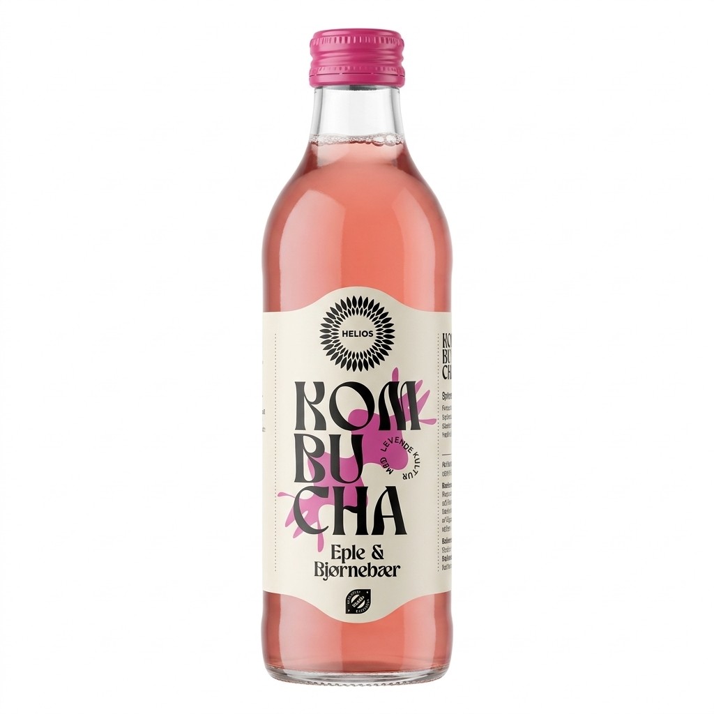 Kombucha Eple & Bjørnebær 275ml Helios