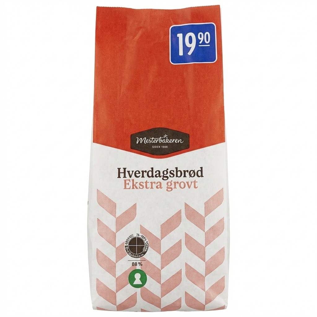 Hverdagsbrød Ekstra grovt 750g Mesterbakeren