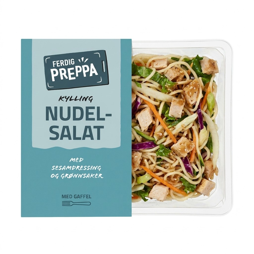 Kylling nudelsalat 265g Ferdig Preppa
