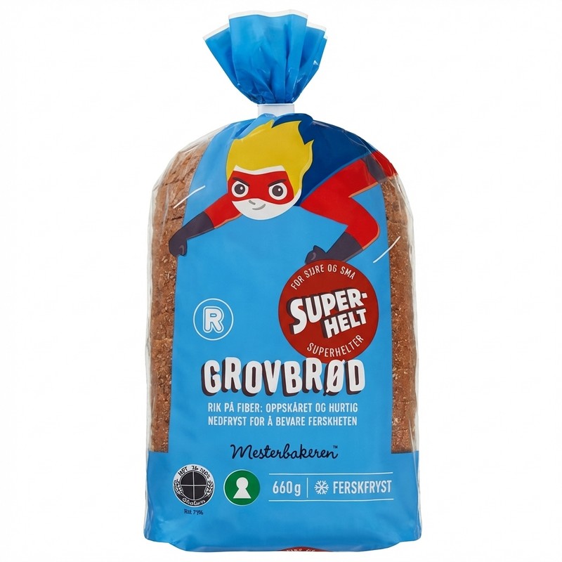 Superhelt Grovbrød 660g Mesterbakeren