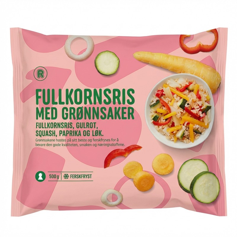 Fullkornsris med grønnsaker 500g R