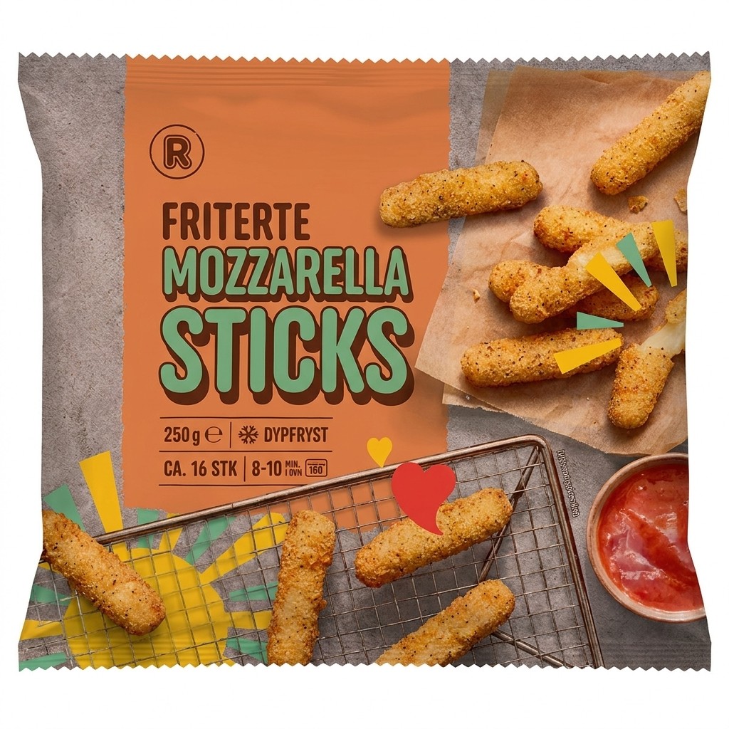 Friterte Mozzarella Sticks 250g R