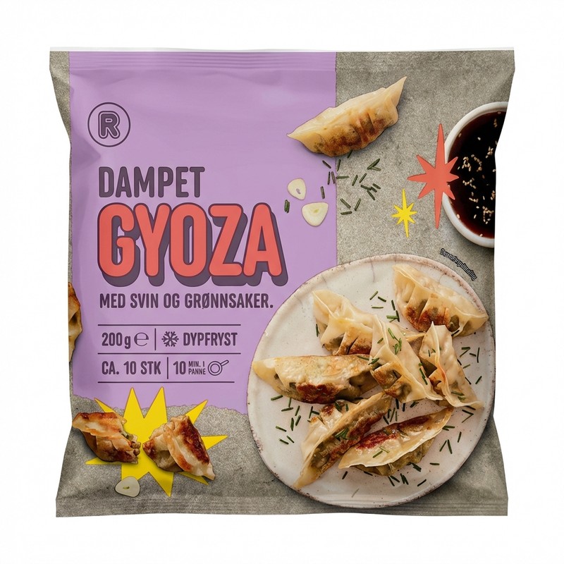 Dampet Gyoza med svin og grønnsaker 200g R