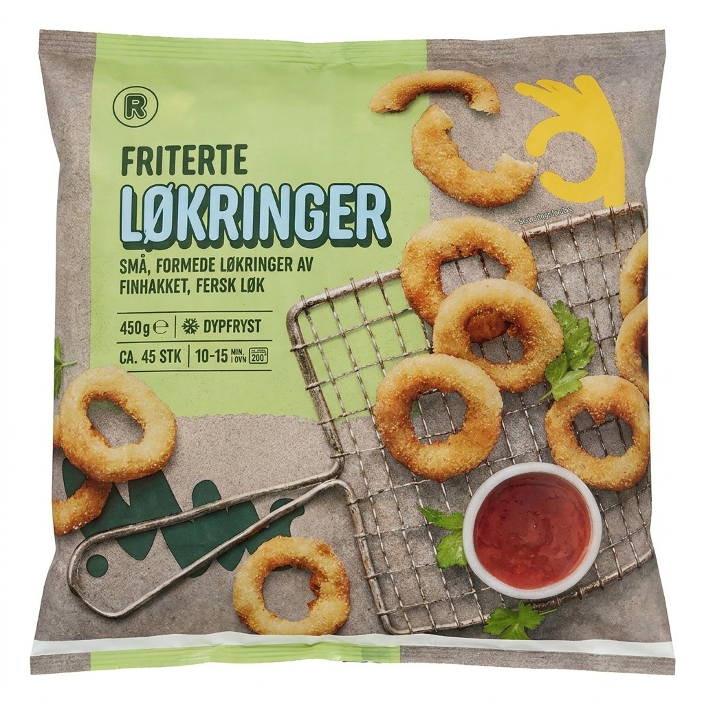 Friterte løkringer 450g R