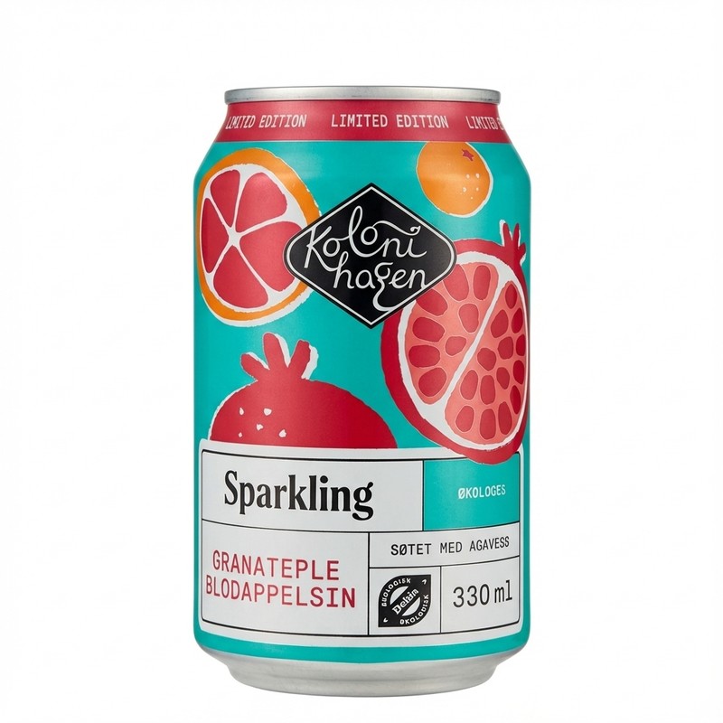 Sparkling Granateple Blodappelsin 330ml Kolonihagen