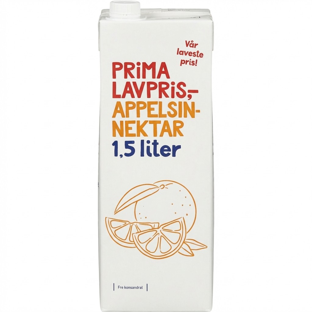 Appelsinnektar 1.5l Prima Lavpris