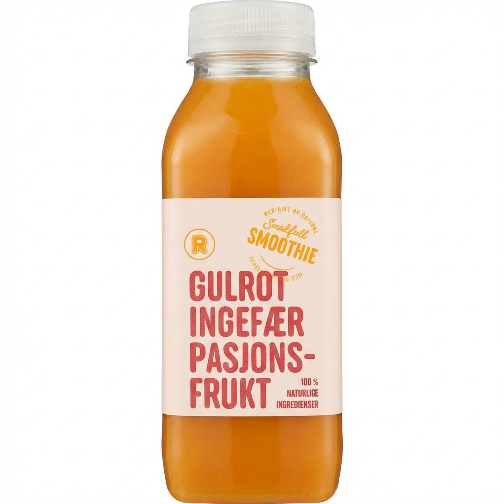 Gulrot Ingefær Pasjonsfrukt Smoothie 250ml R