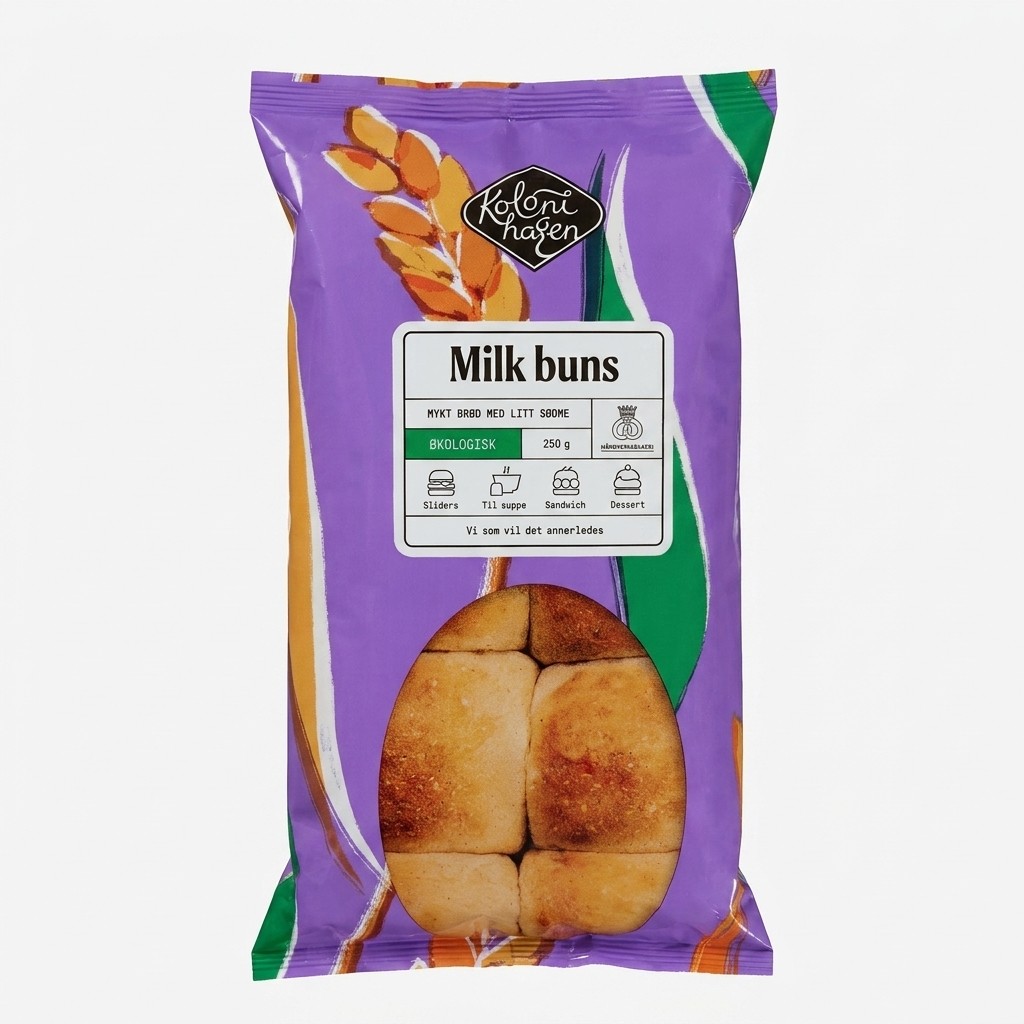 Økologiske melkeboller 250g Kolonihagen