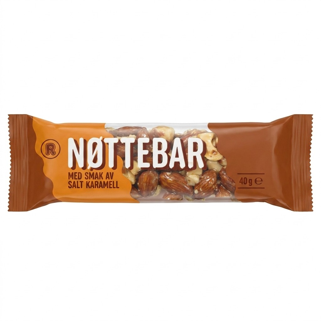 Nøttebar med smak av salt karamell 40g R
