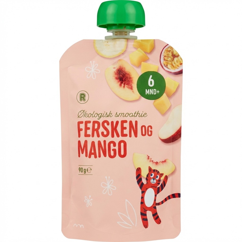 Økologisk Smoothie Fersken og Mango 90g R