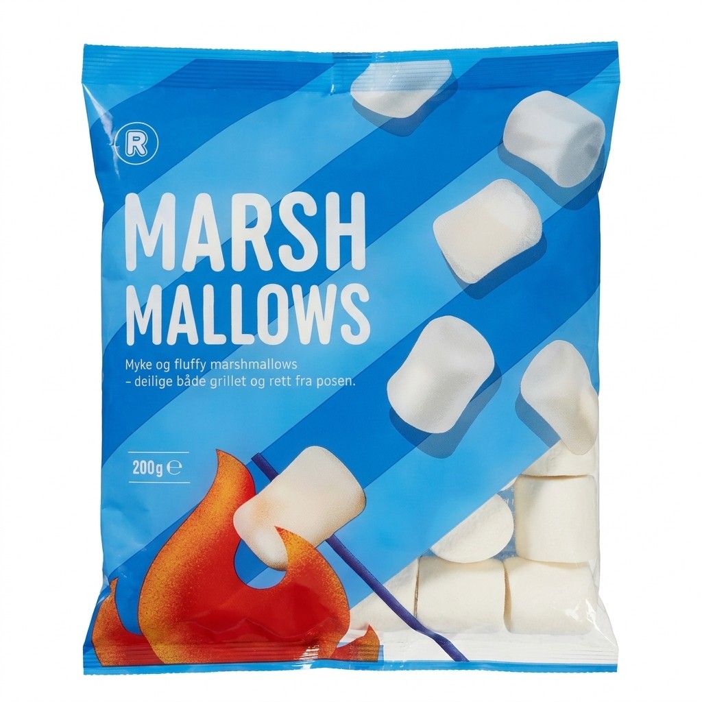 Marshmallows med vaniljesmak 200g R