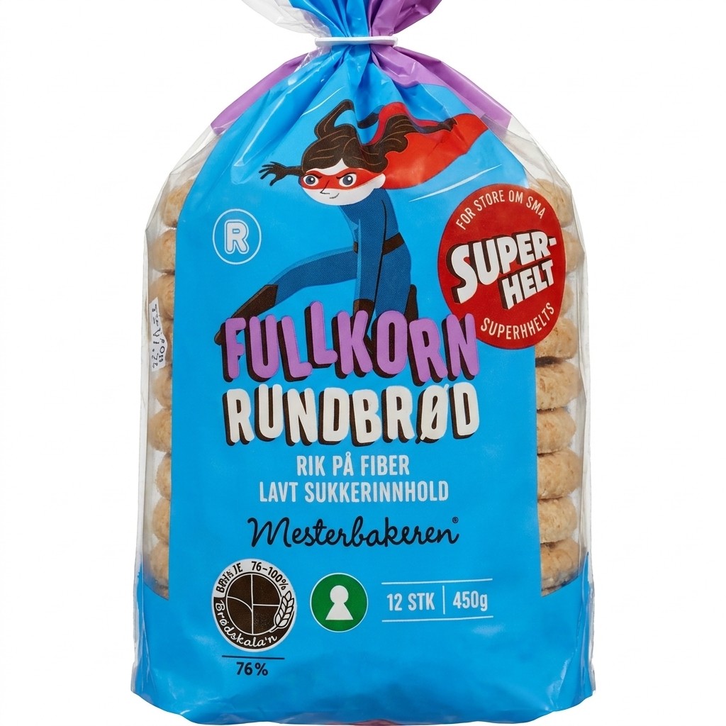 Fullkorn rundbrød 450g Mesterbakeren