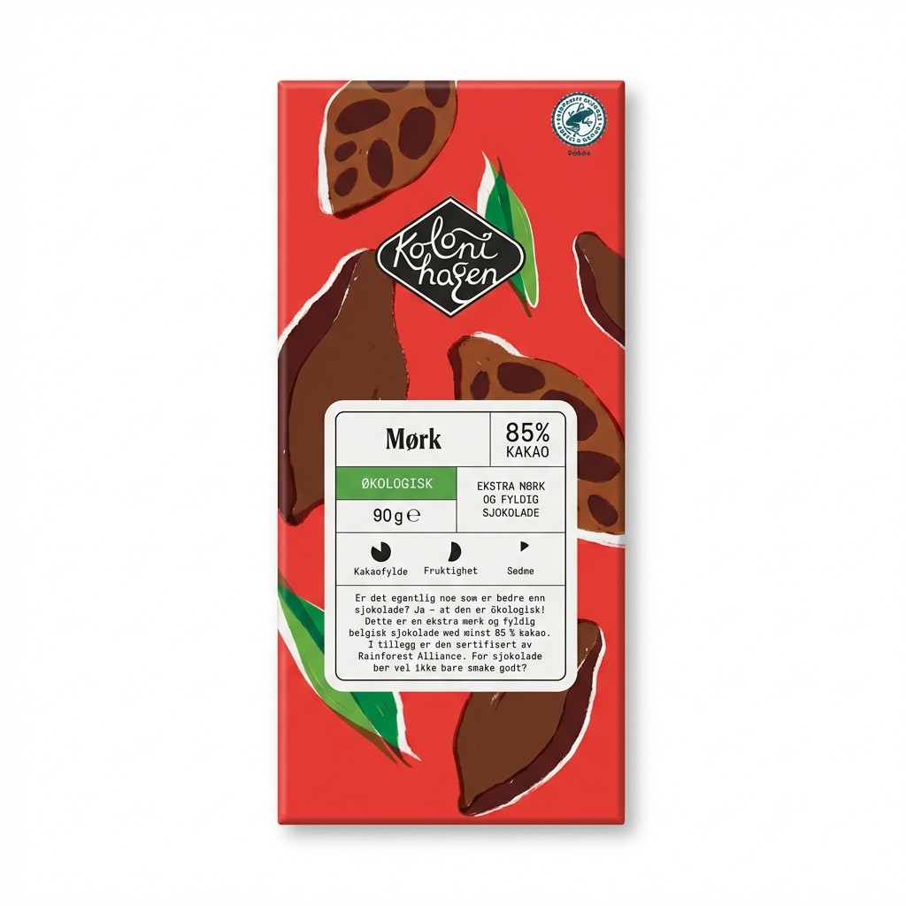 Økologisk Mørk Sjokolade 90g Kolonihagen