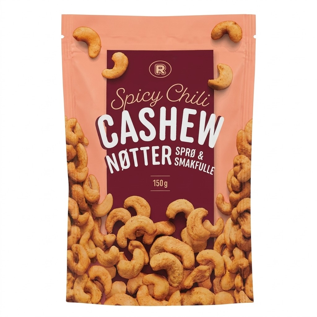 Spicy Chili Cashewnøtter 150g R