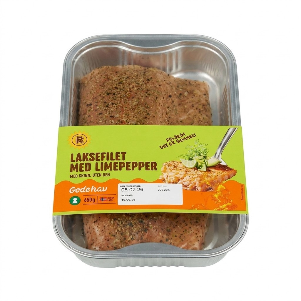 Laksefilet med limepepper 650g Godehav