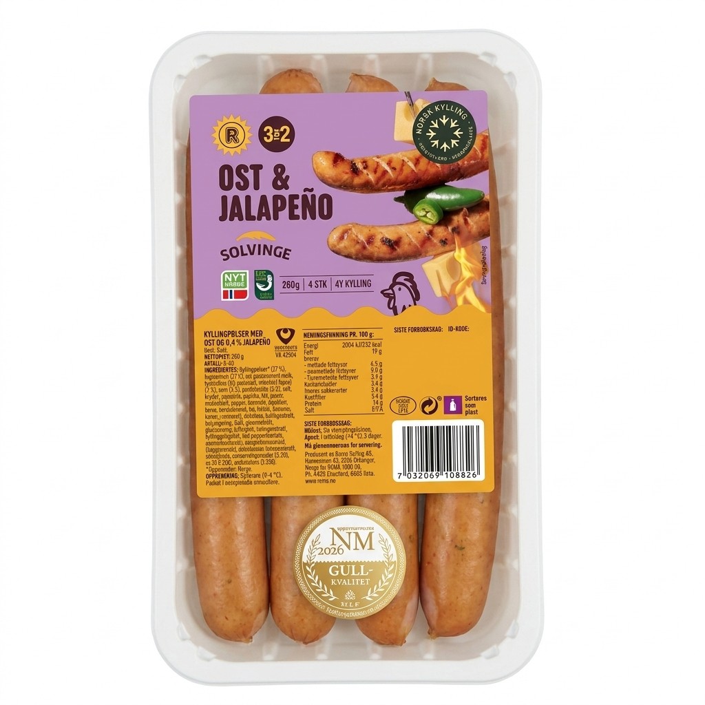 Ost & Jalapeño 260g Solvinge