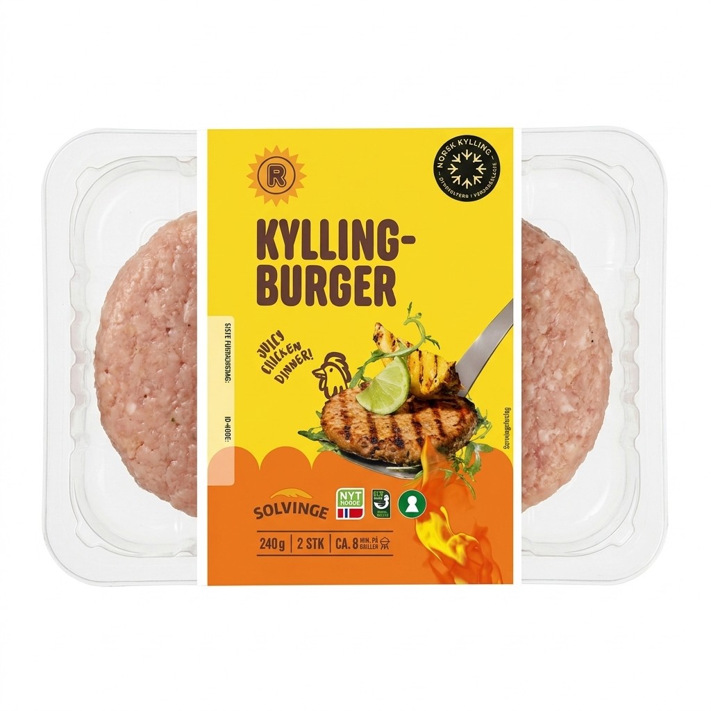 Kyllingburger 240g Solvinge