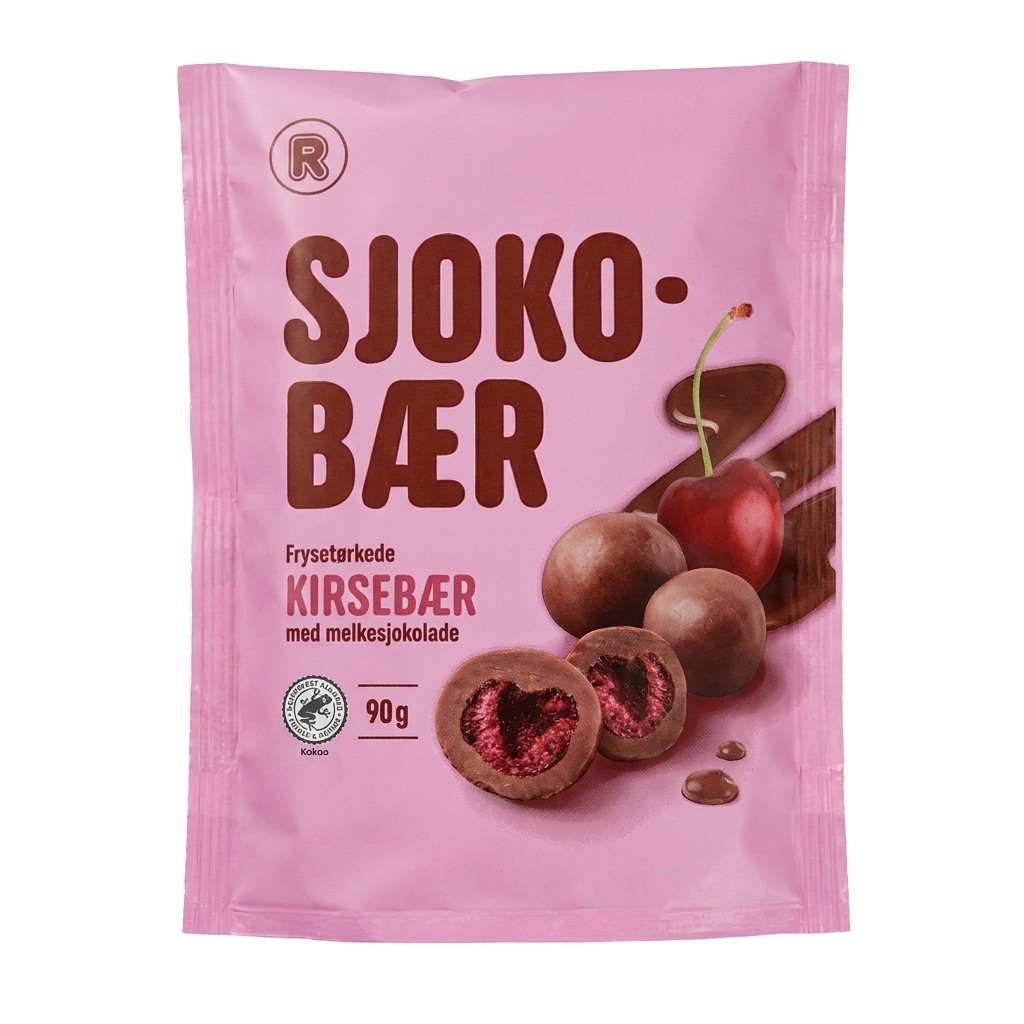 Sjokobær Kirsebær 90g R