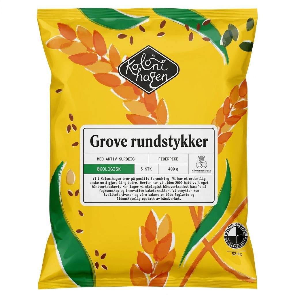 Grove rundstykker 400g Kolonihagen