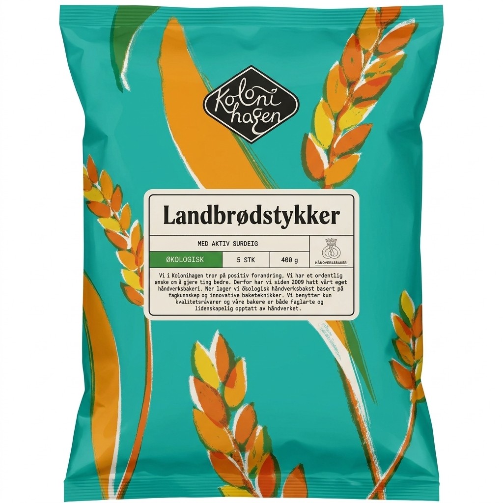 Økologiske surdeigsrundstykker 400g Kolonihagen