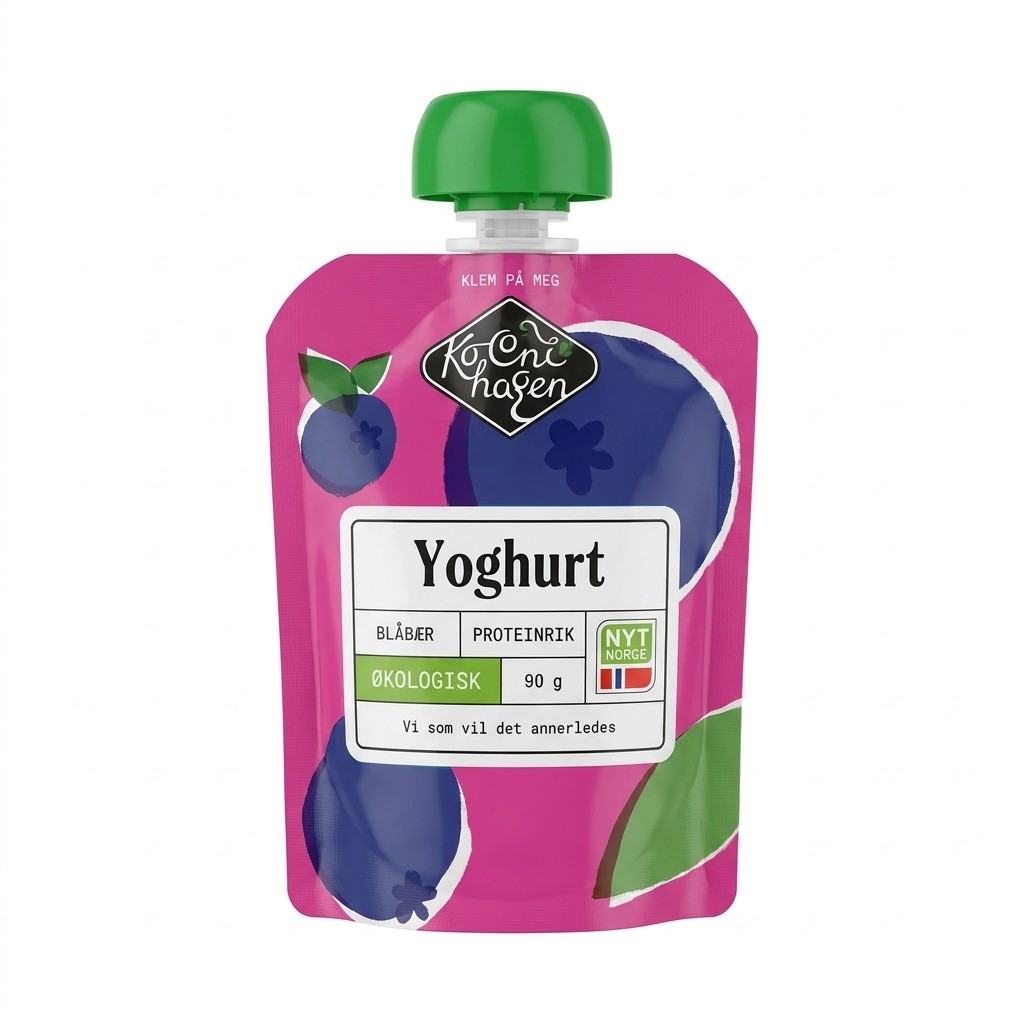 Økologisk yoghurt med blåbær 90g Kolonihagen
