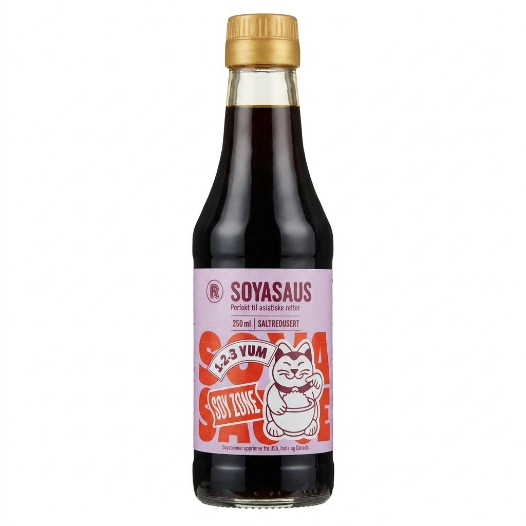 Saltredusert soyasaus 250ml 1-2-3 Yum