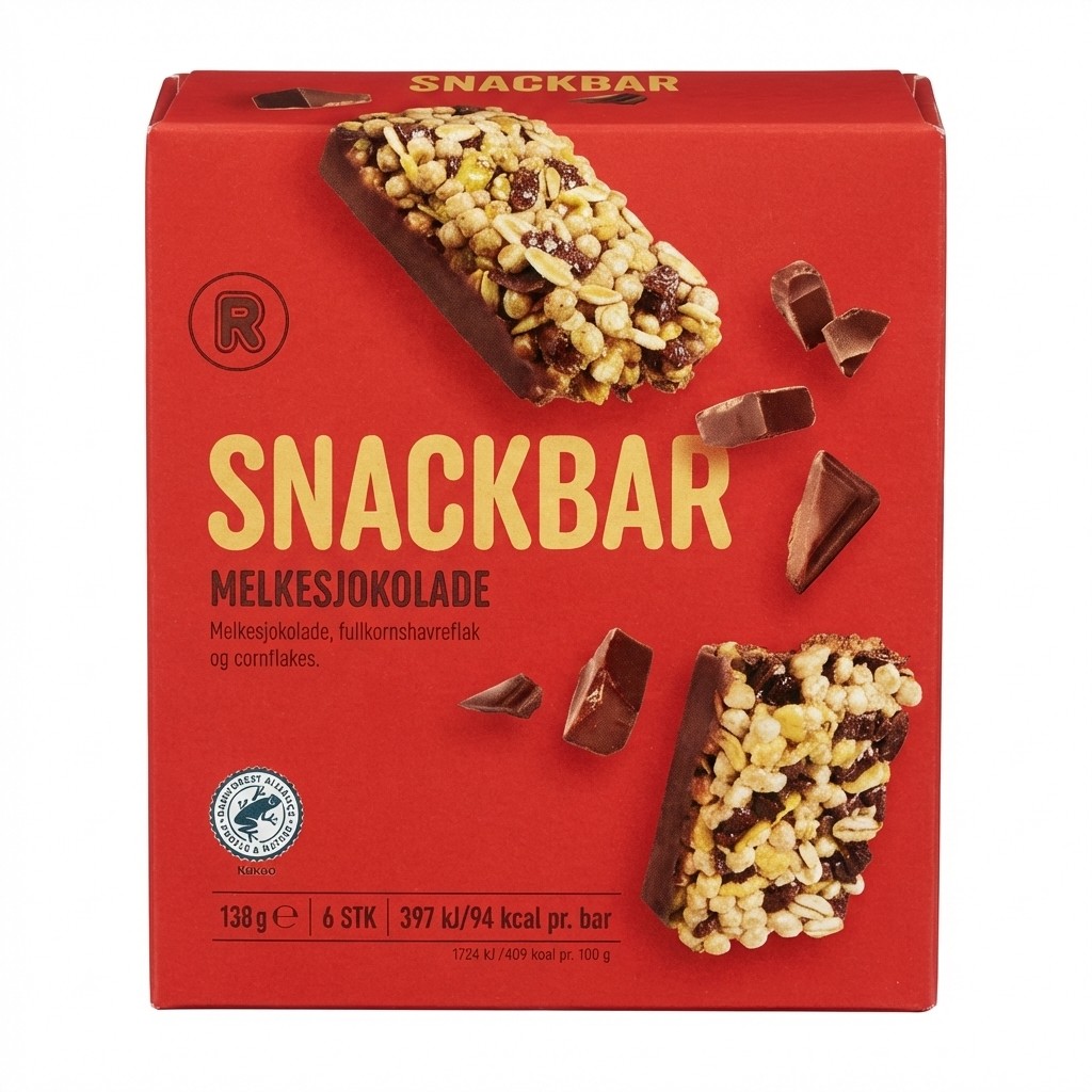 Snackbar Melkesjokolade 138g R
